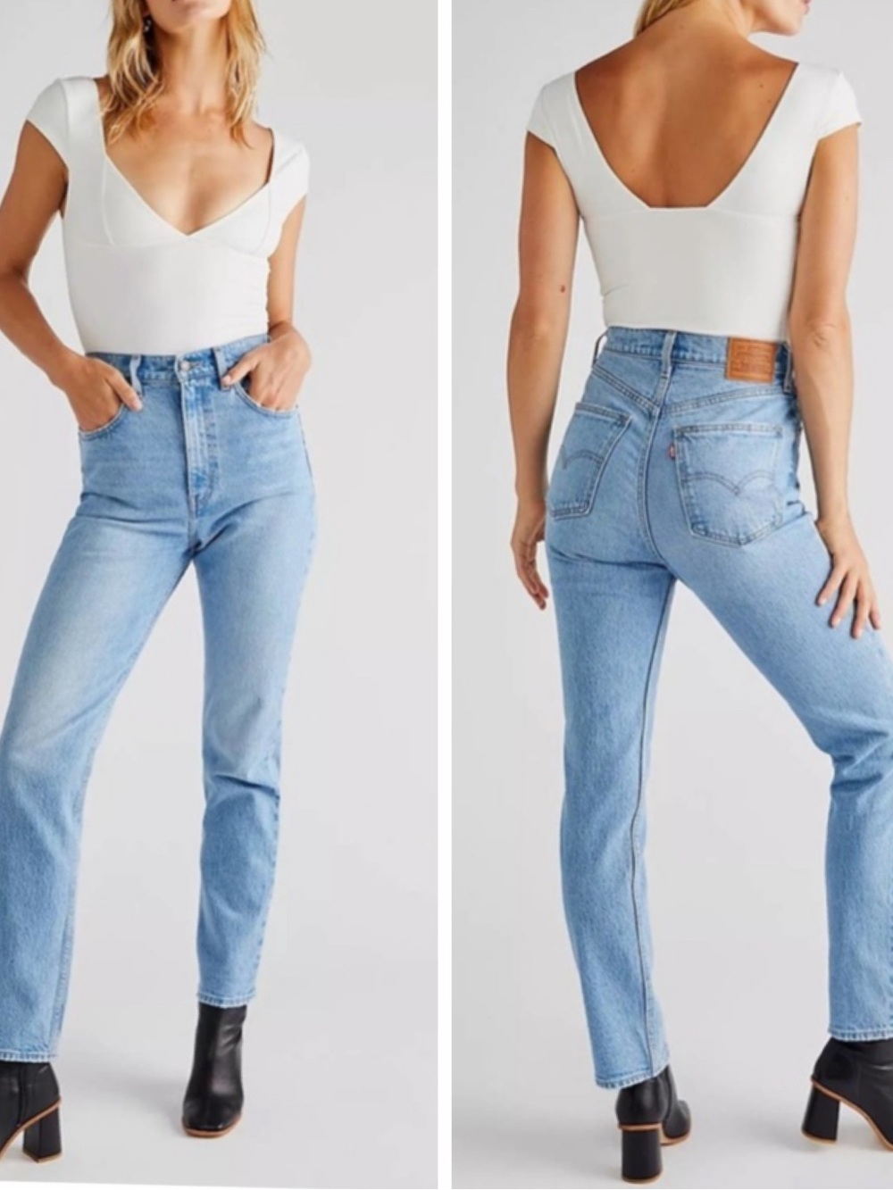Levi’s 70’s High Slim Straight Leg Jeans Light Wash Premium Big E Size 26